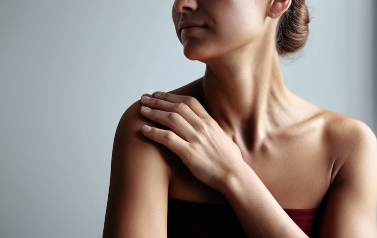 성대 치료를 위한 발성 연습법 - ** A close-up of a person's face, mouth slightly open, humming. Focus on the vibration around the no...