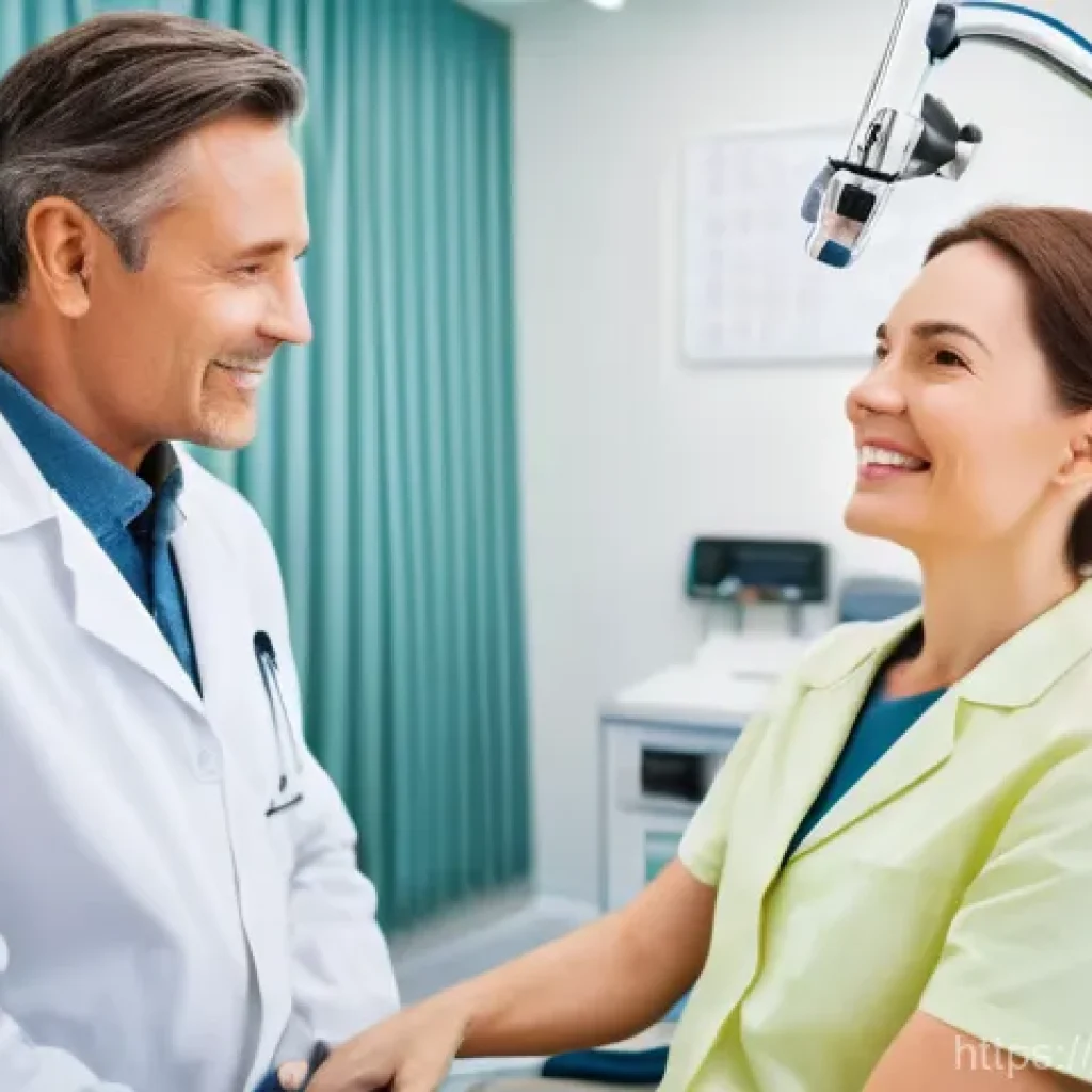 이명 치료를 위한 전문 병원 추천 - **Prompt:** A serene and brightly lit medical examination room within a specialized tinnitus clinic....