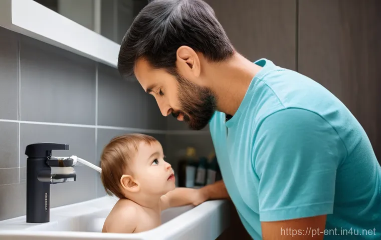 소아 비염 완화를 위한 천연 요법 - **Prompt:** A joyful child, about 4-5 years old, wearing a casual t-shirt and shorts, sitting at a c...